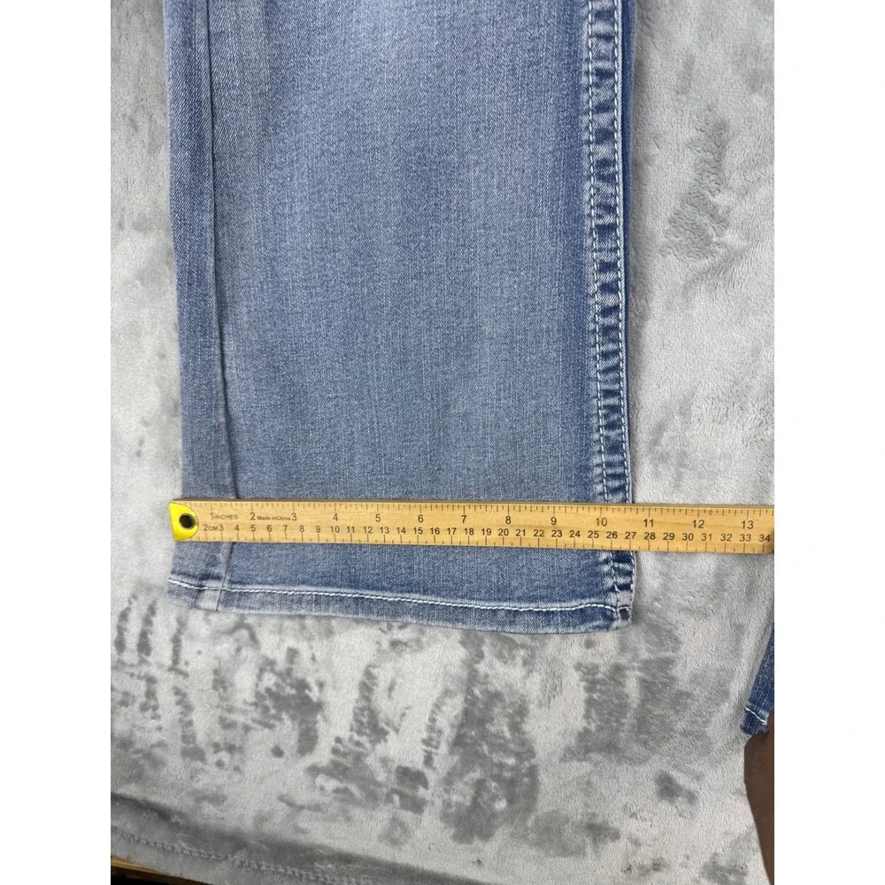 New Women's Jeans SZ 7/28 Low Rise Flare western Skull Embellished Denim Bootcut - Picture 10 of 12